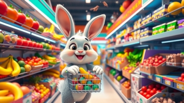 Bunny Goes to Supermarket | Cute & Fun Shopping Adventure
